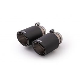 Tail pipe set L/R consisting of 4 Carbon tail pipes Ø 84 mm angled, Titanium internals, with adjustable spherical clamp connection