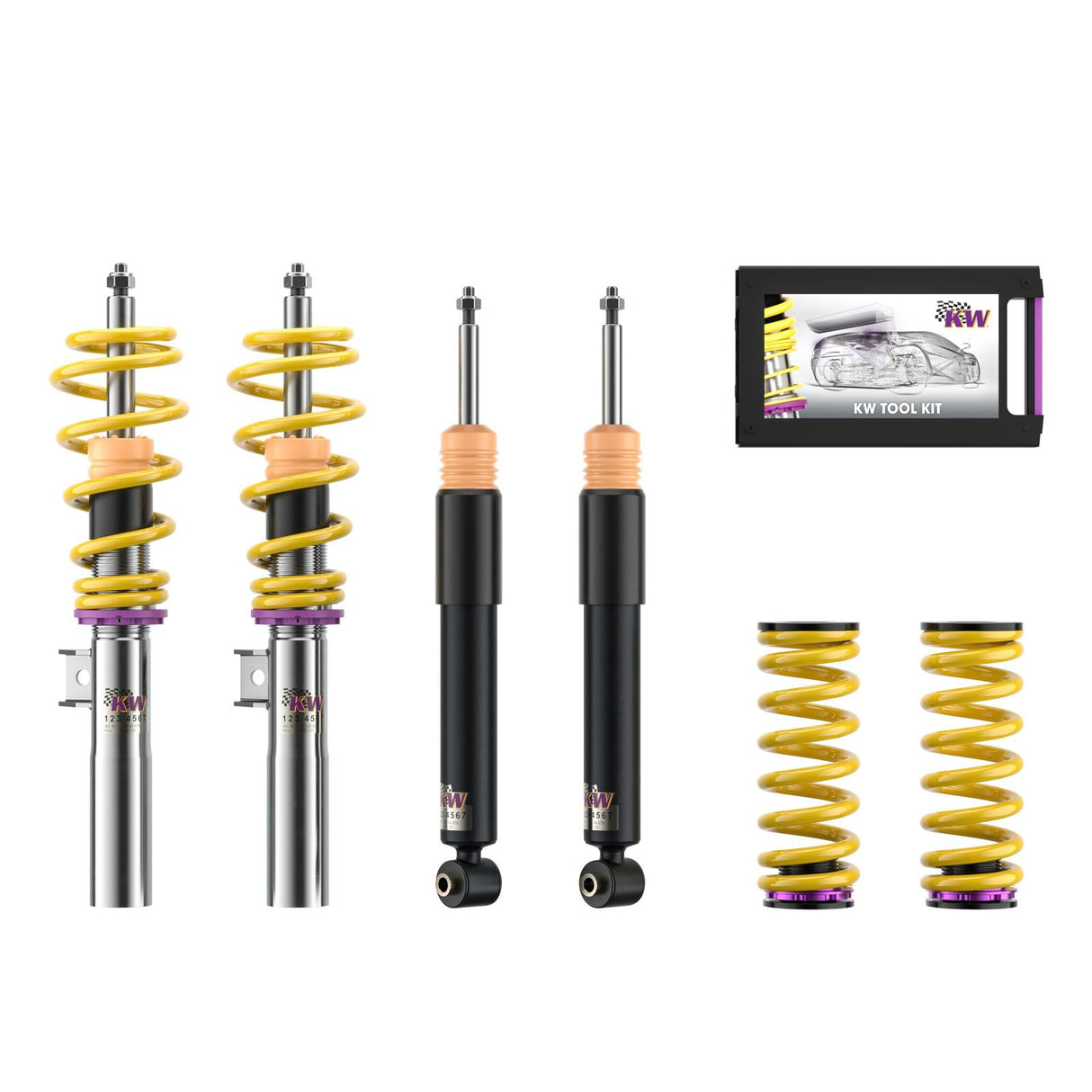 KW Coilover suspension V1 inox (incl. canceller kit for electronic suspension)
