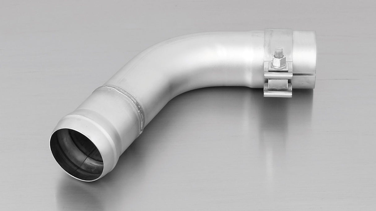 Remus Sport Exhaust centered (left/right) with connection tube and chromed tailpipes for VW Golf Mk7/Mk7.5 1.4TSI