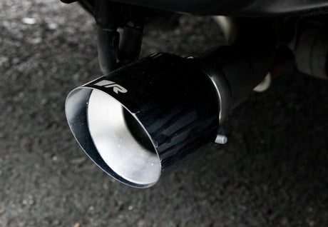 102mm Angled Straight-Cut Chrome Tailpipe with Adjustable Spherical Clamp Connection