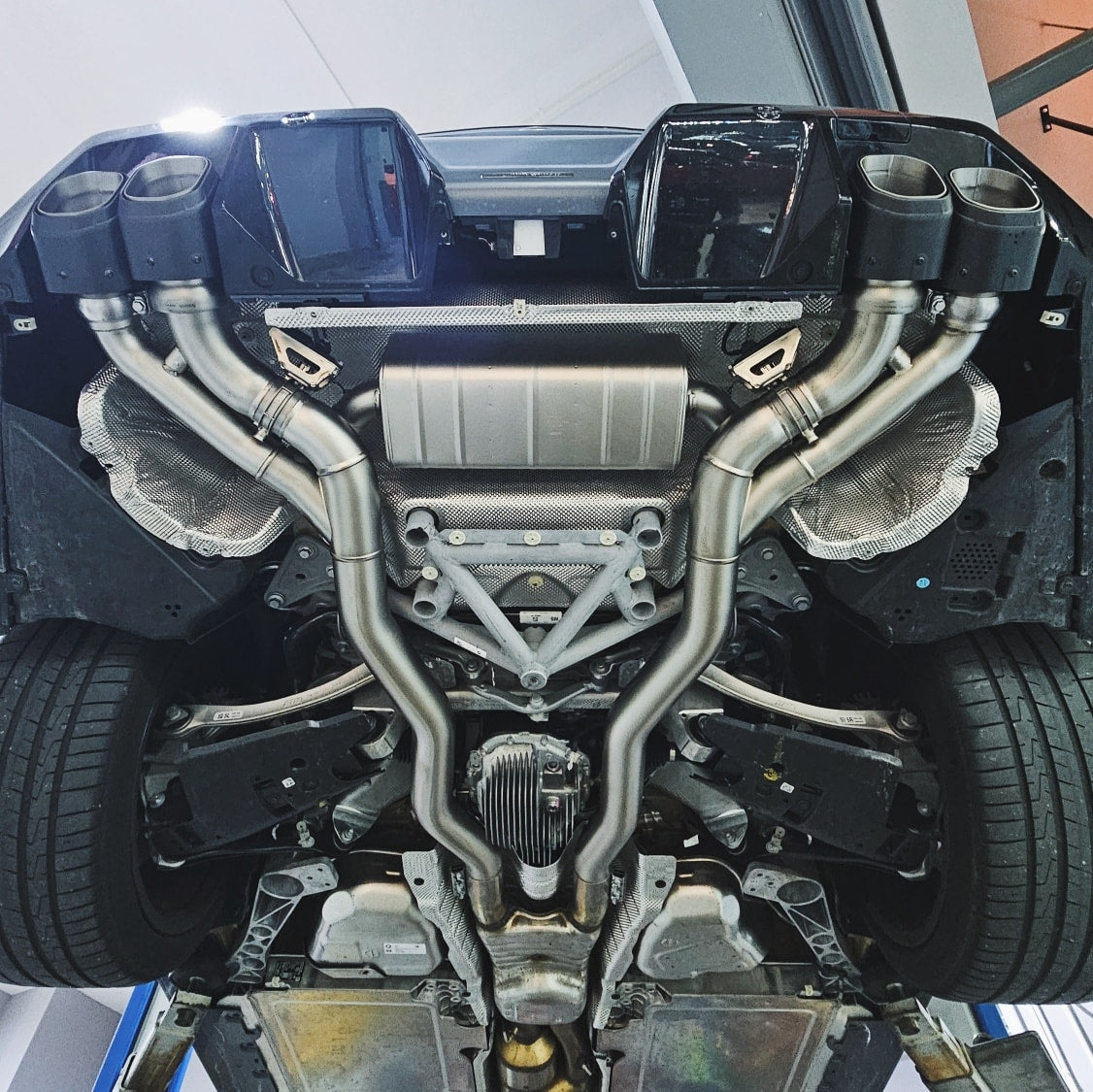 Installed Akrapovic exhaust system