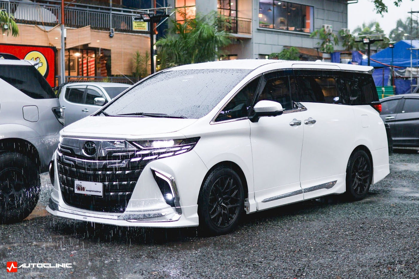 Toyota Alphard with KW V3 Leveling Coilovers installed - Autoclinic PH